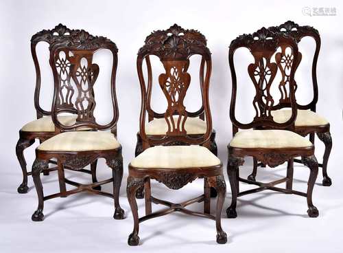 Set of six chairs