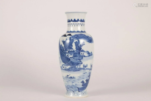 CHINESE BLUE AND WHITE VASE