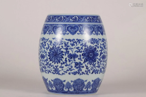 CHINESE BLUE AND WHITE WASHER,QIANLONG MARK