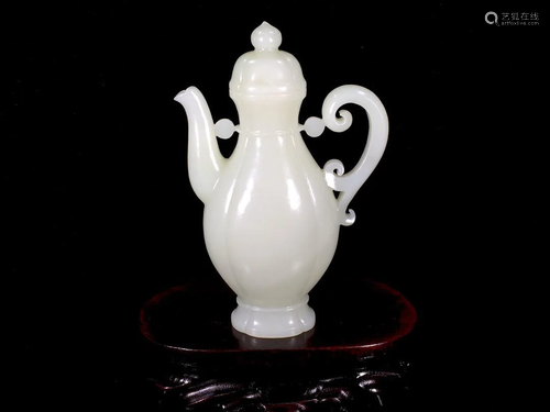 CHINESE HETIAN JADE WINEPOT