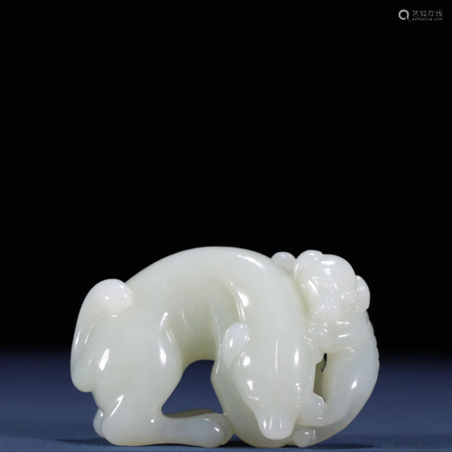 CHINESE HETIAN JADE DOG