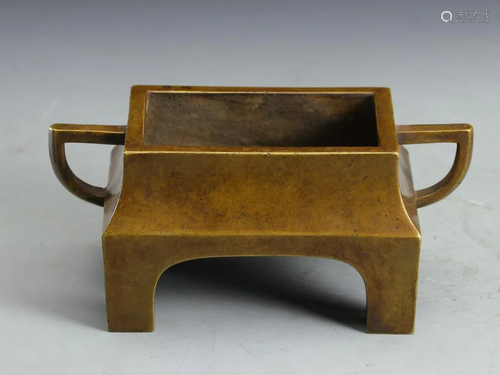 CHINESE BRONZE CENSER,KANGXI MARK