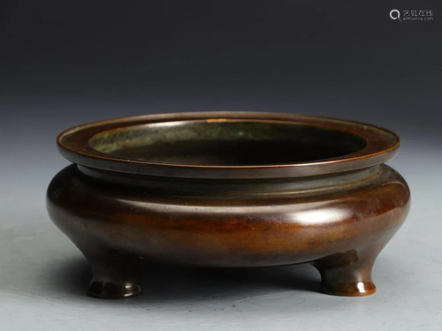 CHINESE BRONZE CENSER,XUANDE MARK