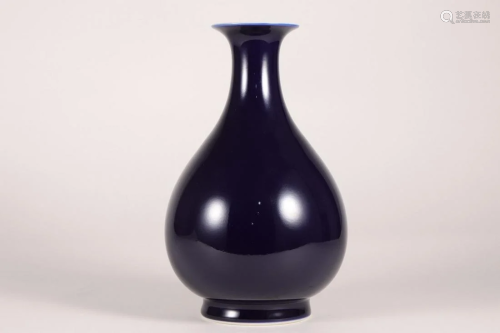 CHINESE AUBERGINE GLAZED VASE