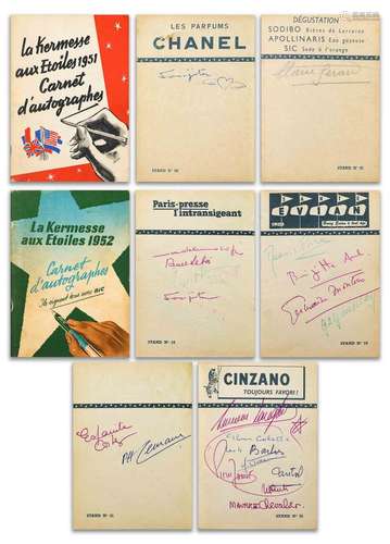 ARTISTES DIVERS . Dédicaces. Deux carnets d’autographes de l...