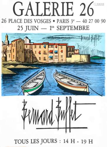 Bernard BUFFET (1928-1999) Saint Tropez Affiche lithographié...