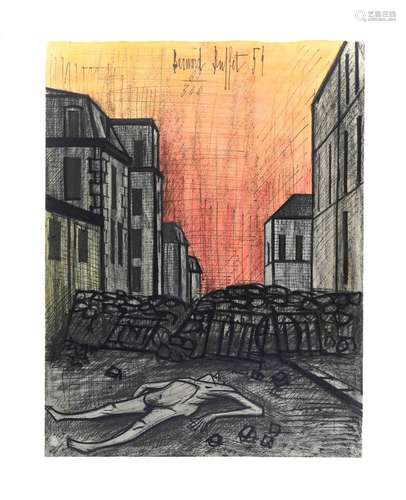 Bernard BUFFET (1928-1999) Horreur de la guerre - 1954 Litho...