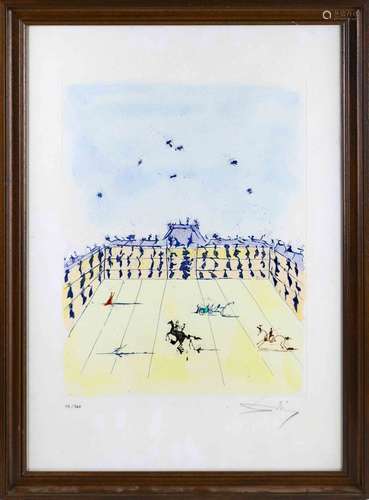 Salvador DALI (1904-1989) Le tournoi Gravure en couleur sur ...