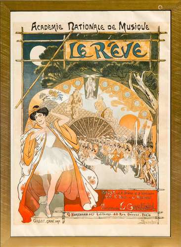 Théophile-Alexandre STEINLEN (1859-1923). Le rêve - 1890. Af...