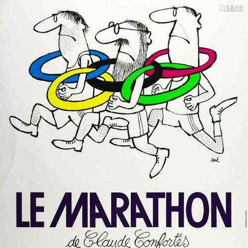 SINE (1928-2016) le marathon de Claude Confortès Affiche lit...