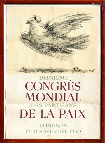 Pablo PICASSO (1881-1973), d'après Deuxième Congrès Mondial ...