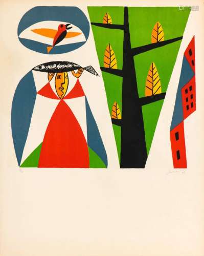 Léopold SURVAGE (1879-1968) L'arbre de vie - 1963 Lithograph...