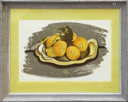 Georges BRAQUE (1882-1963) Nature morte aux fruits Lithograp...