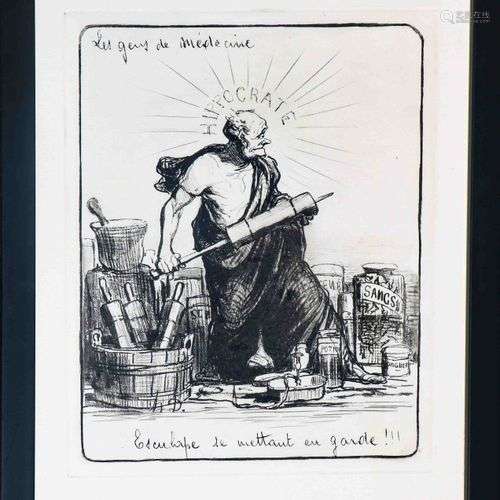 Honoré DAUMIER (1808-1879) Les gens de médecine Lithographie...