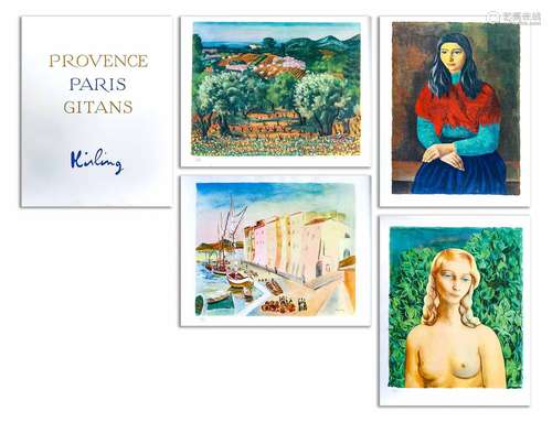 Moïse KISLING (1891-1953). Paris, Provence, gitans. Album co...