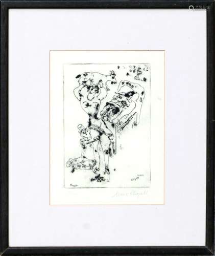 Marc CHAGALL (1887-1985). Hagada. Gravure en noir sur papier...