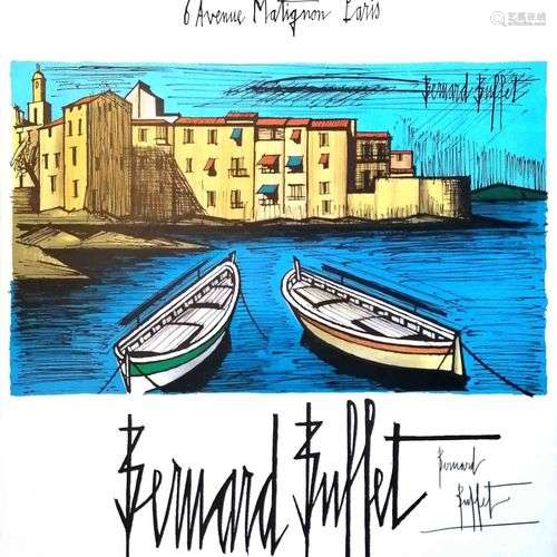 Bernard BUFFET (1928-1999) Saint Tropez Affiche lithographié...