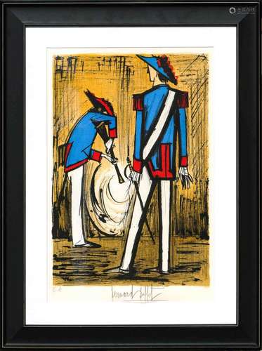 Bernard BUFFET (1928-1999). Les bravadeurs (Saint Tropez). -...