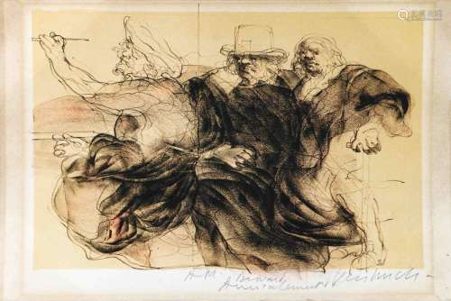 Claude WEISBUCH (1927-2014) Hommage à Rembrandt Lithographie...