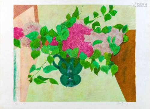 Pierre BONCOMPAIN (né en 1938) Bouquet sur la table Lithogra...