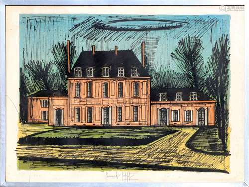 Bernard BUFFET (1928-1999). Le manoir de Saint Crespin - 198...