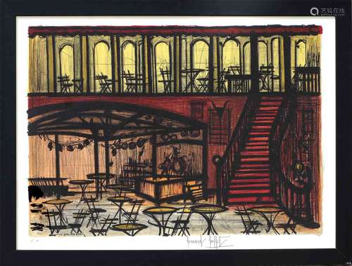 Bernard BUFFET (1928-1999). La taverne (Suite Carmen).- 1981...