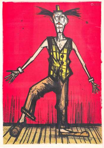 Bernard BUFFET (1928-1999) Le Clown Bebert Lithographie en c...