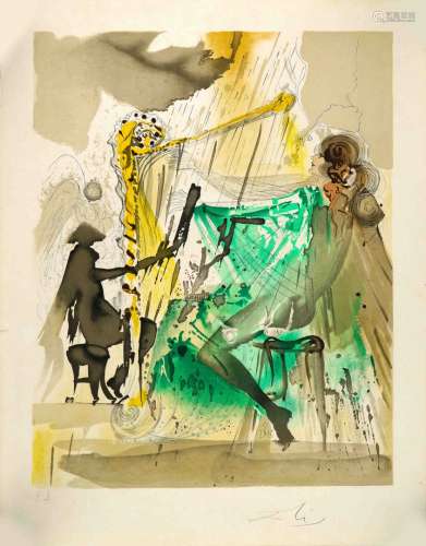 Salvador DALI (1904-1989) La harpiste (Série The Opéra Carme...