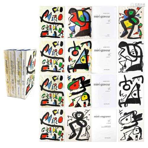 Joan MIRO (1893-1983). Miro Graveur (4 volumes). Textes de J...