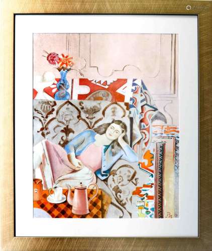 BALTHUS (1908-2001) Rêveuse (1959) Lithographie en couleur s...