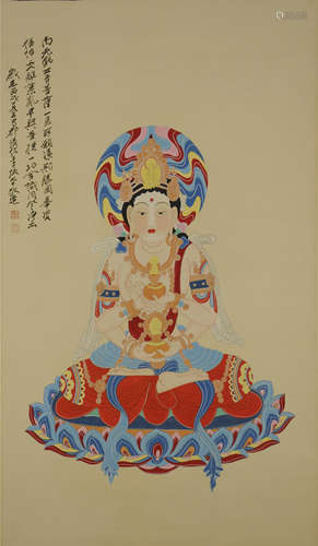 The Bodhisattva，by Zhang Daqian