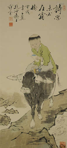 The Buffalo Boy，Painting by Fan Zeng