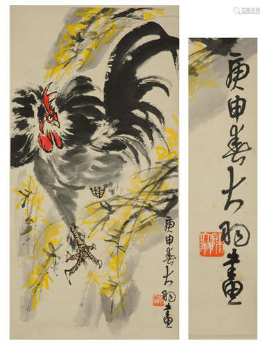 The Rooster，Chinese Painting by Chen Dayu