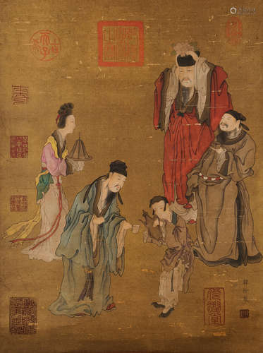 A Chinese Painting of Figures by Han Gan