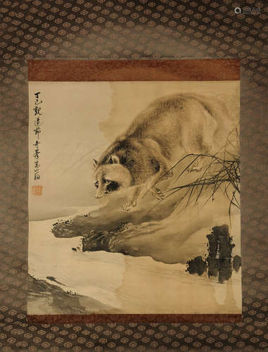 The Raccoon，Chinese Painting by Gao Qifeng