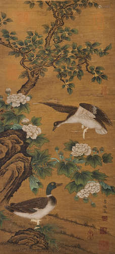 A Painting Scroll of Bird-and-Flower by Li Di