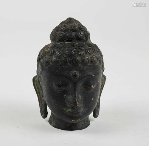 Tête de Bouddha.Bronze. H :10cm