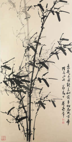 A chinese bamboo painting, zheng banqiao mark