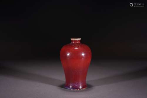 A FLAMBE GLAZED MEIPING VASE