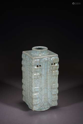 A CHINESE GE-TYPE CONG VASE