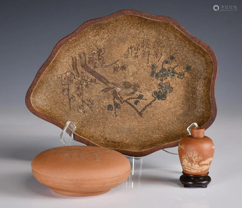 A Group Of Yixin Zisha Scholars' Objects