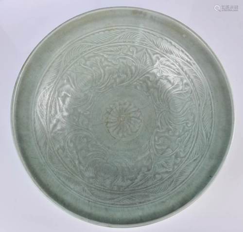 A Large Longquan Plate, Ming