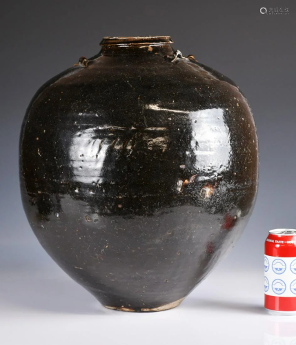A Black Glazed Jar, Before Yuan
