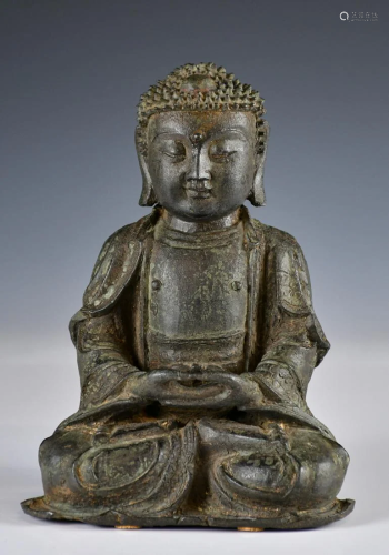 A Bronze Sitting Buddha Ming