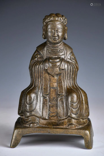 Taoist Red Copper Statue