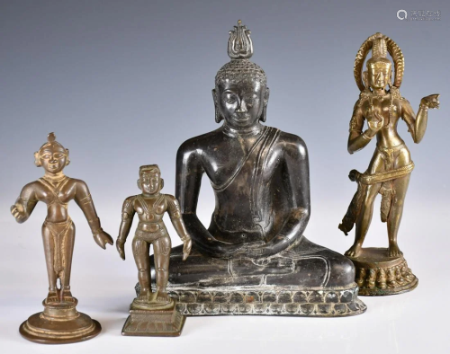 Four Bronze Buddha Statues