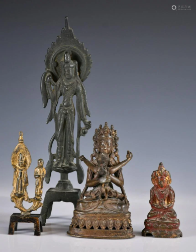 Four Bronze Buddha Statue