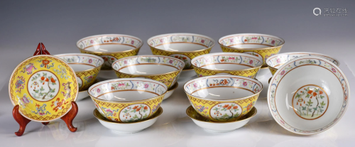 A Group Of Bowls& Dishes,Republic P.Zhongzheng Mrk
