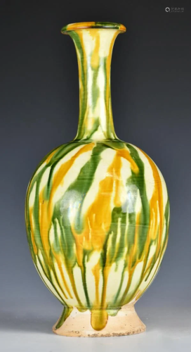 A Sancai Glazed Vase
