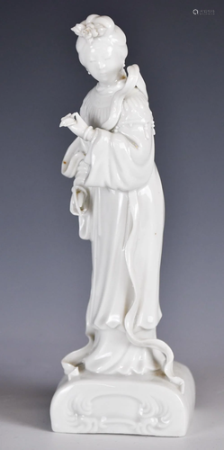 A Blanc de Chine Figure of A Lady